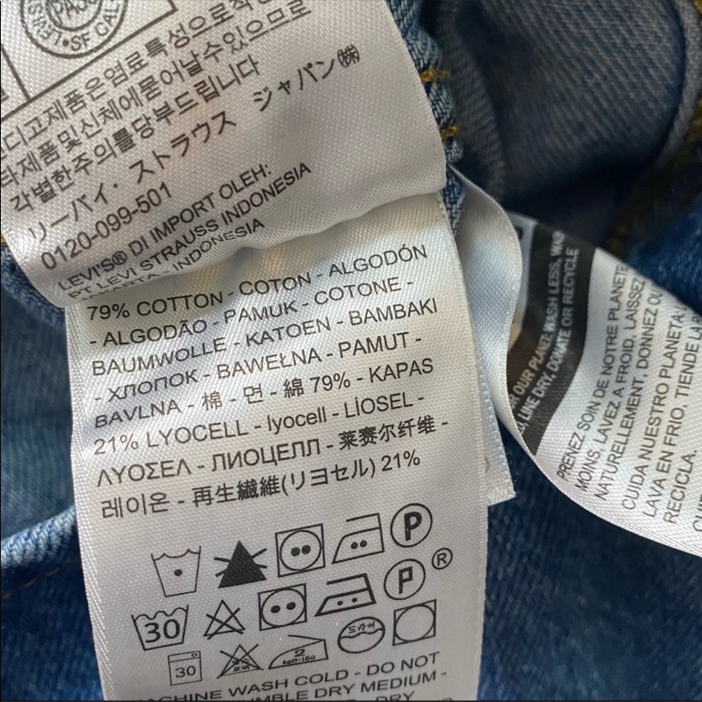 Levi's Blue Jean Jacket with Ruffle Collar - Picture 12 of 15